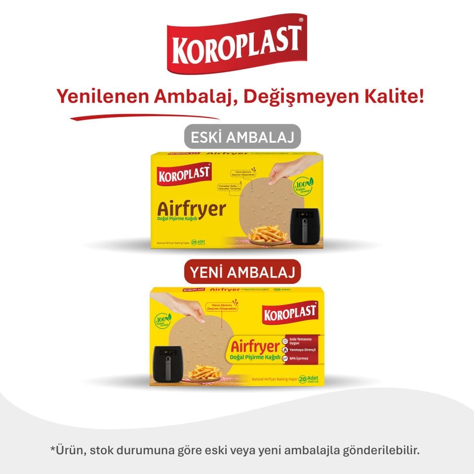 Airfryer Doğal Pişirme Kağıdı 20 Adet