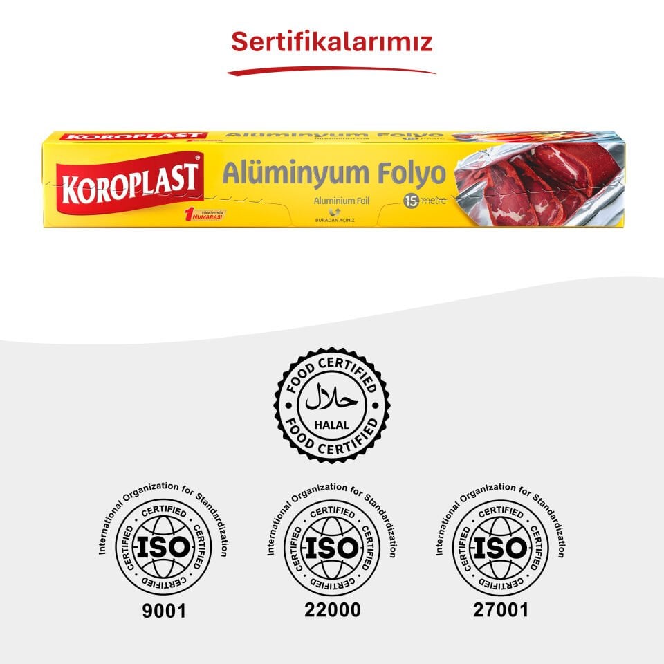 Koroplast Alüminyum Folyo 15 Metre