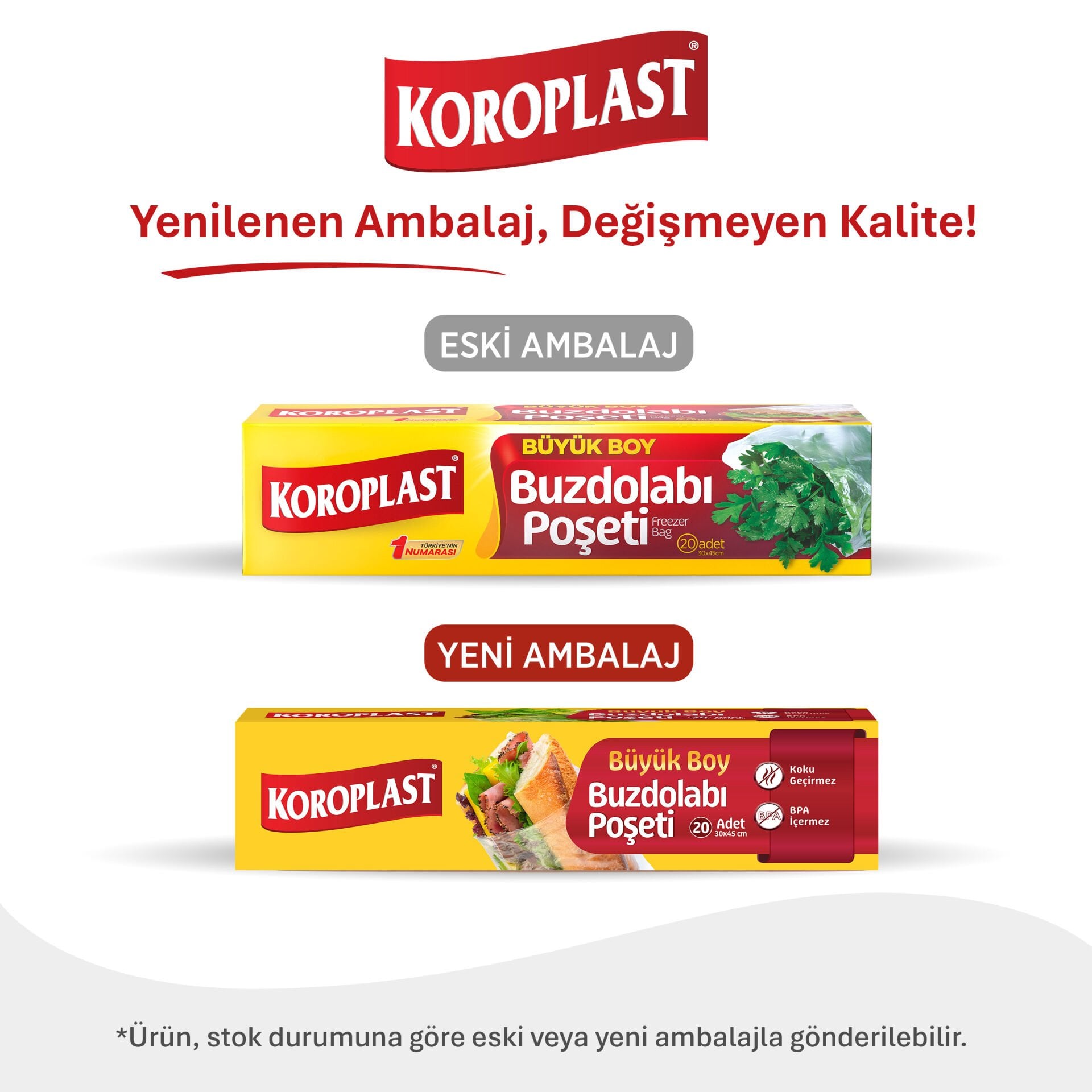 Koroplast Büyük Boy Buzdolabı Poşeti 20 Adet