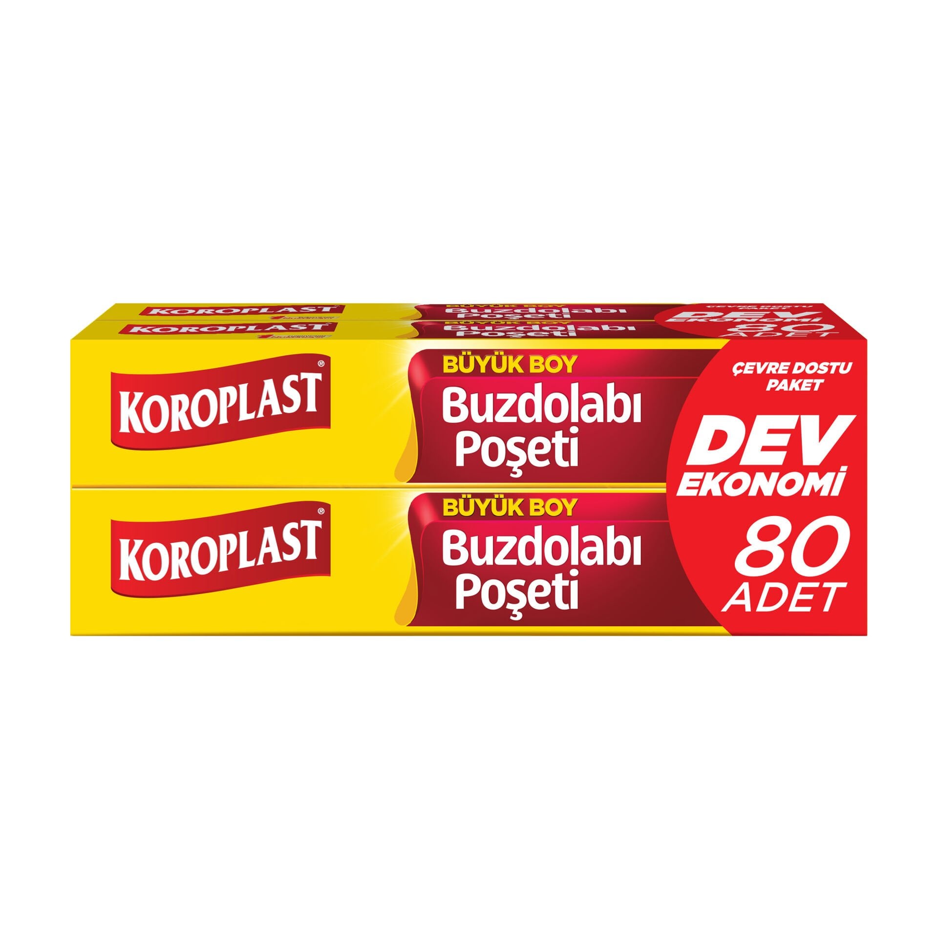 Koroplast Büyük Boy Buzdolabı Poşeti Dev Ekonomi 80’li, Sızdırma ve Koku Geçirmeye Dirençli, Meyve Sebze Buzdolabı Saklama Torbası