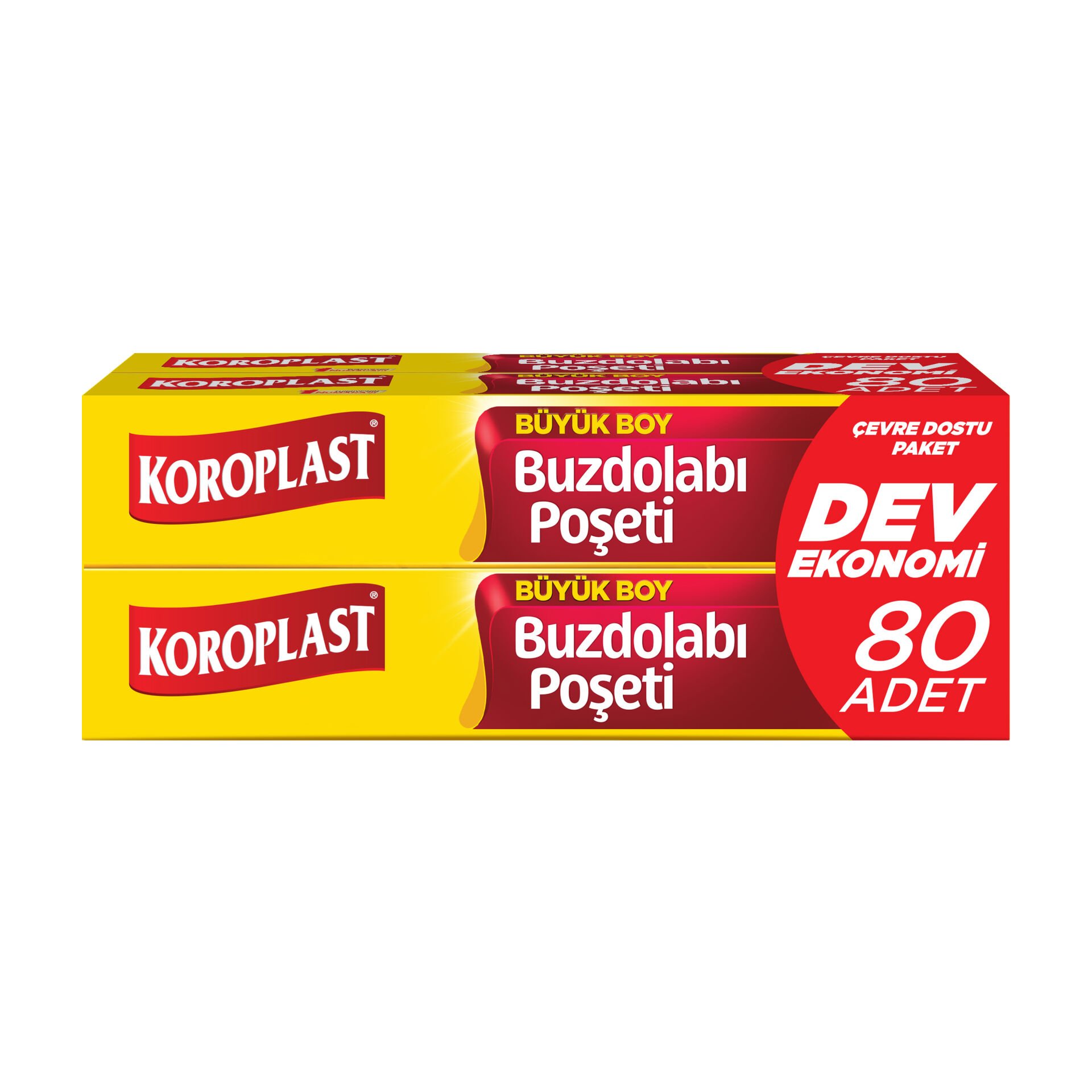 Koroplast Büyük Boy Buzdolabı Poşeti Dev Ekonomi 80’li, Sızdırma ve Koku Geçirmeye Dirençli, Meyve Sebze Buzdolabı Saklama Torbası