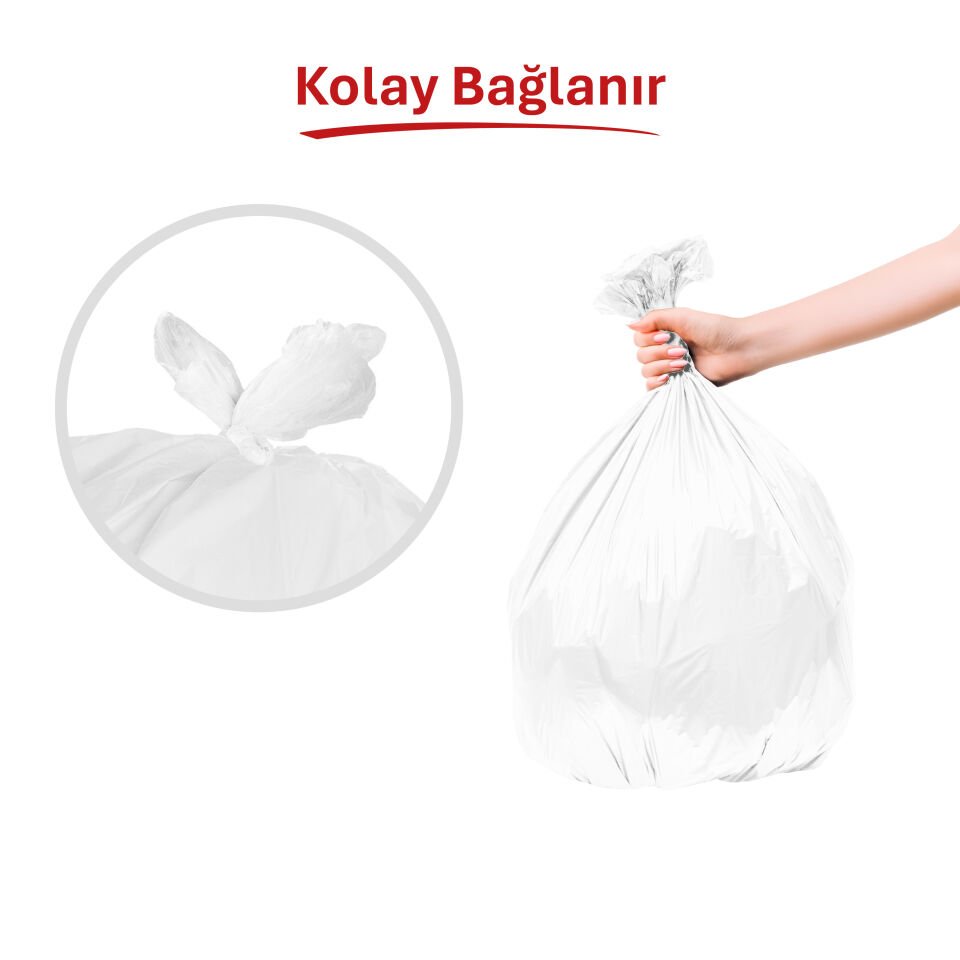 Koroplast Küçük Çöp Poşeti 30'lu, Güçlü Sızdırmaz & Yırtılmaz Dayanıklı Küçük Boy Çöp Torbası, Ev-Mutfak, İşyeri için Çöp Poşeti