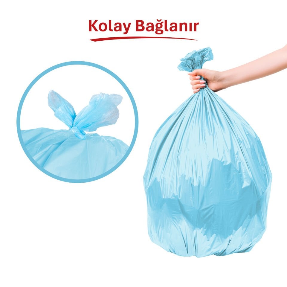 Koroplast Büyük Çöp Poşeti 10'lu, Güçlü Sızdırmaz & Yırtılmaz Dayanıklı Büyük Boy Çöp Torbası, Ev-Mutfak, İşyeri için Çöp Poşeti
