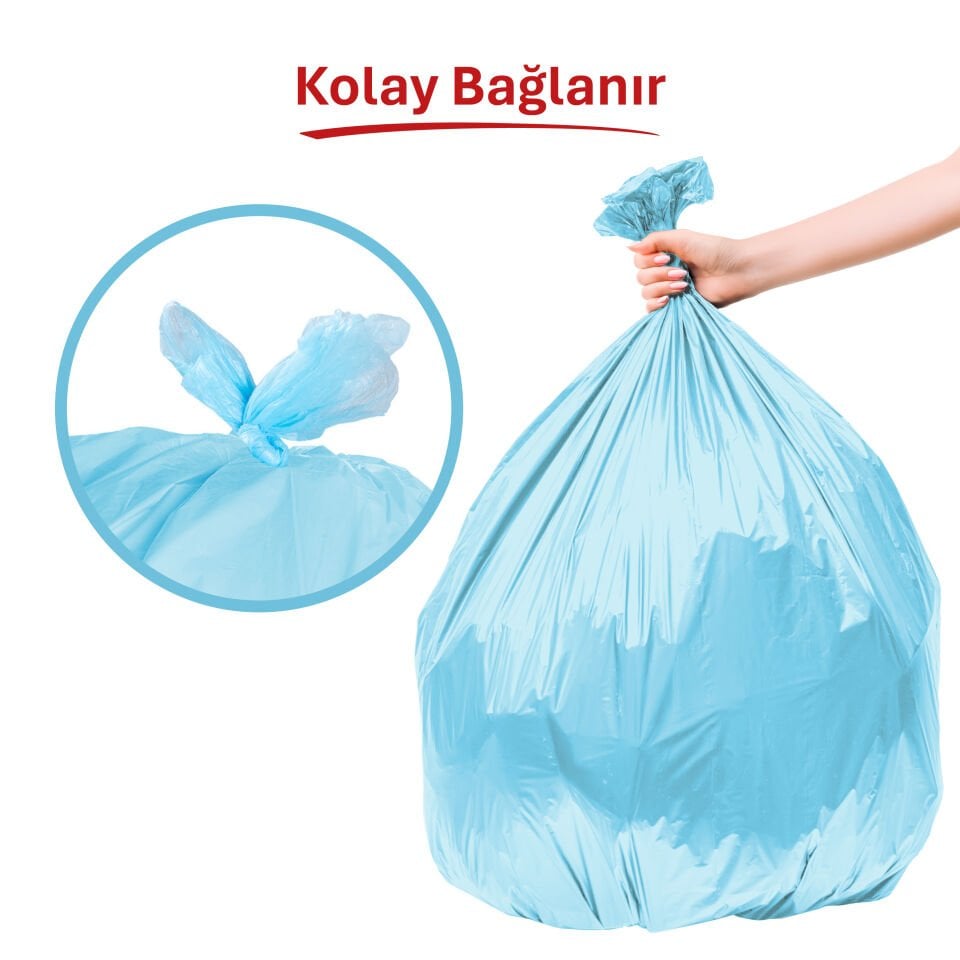 Koroplast Jumbo Çöp Poşeti 7'li, Kalın Sızdırmaz & Yırtılmaz Dayanıklı Jumbo Boy Çöp Torbası, Ev-Mutfak, İşyeri için Çöp Poşeti