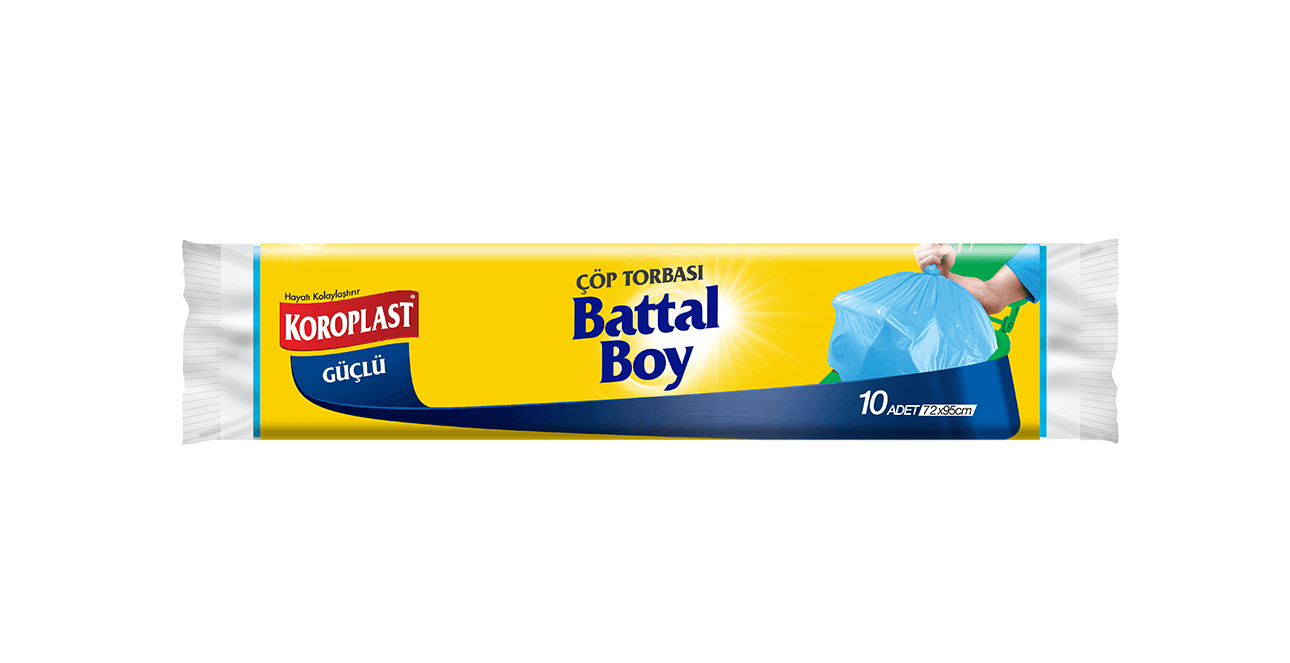 Koroplast Güçlü Battal Boy Çöp Torbası 10 Adet