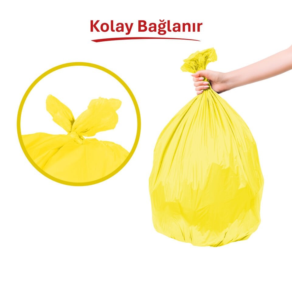 Koroplast Mandarin Kokulu Küçük Çöp Poşeti 30'lu, Güçlü Sızdırmaz & Yırtılmaz Küçük Boy Çöp Torbası, Ev-Mutfak, İşyeri Çöp Poşeti