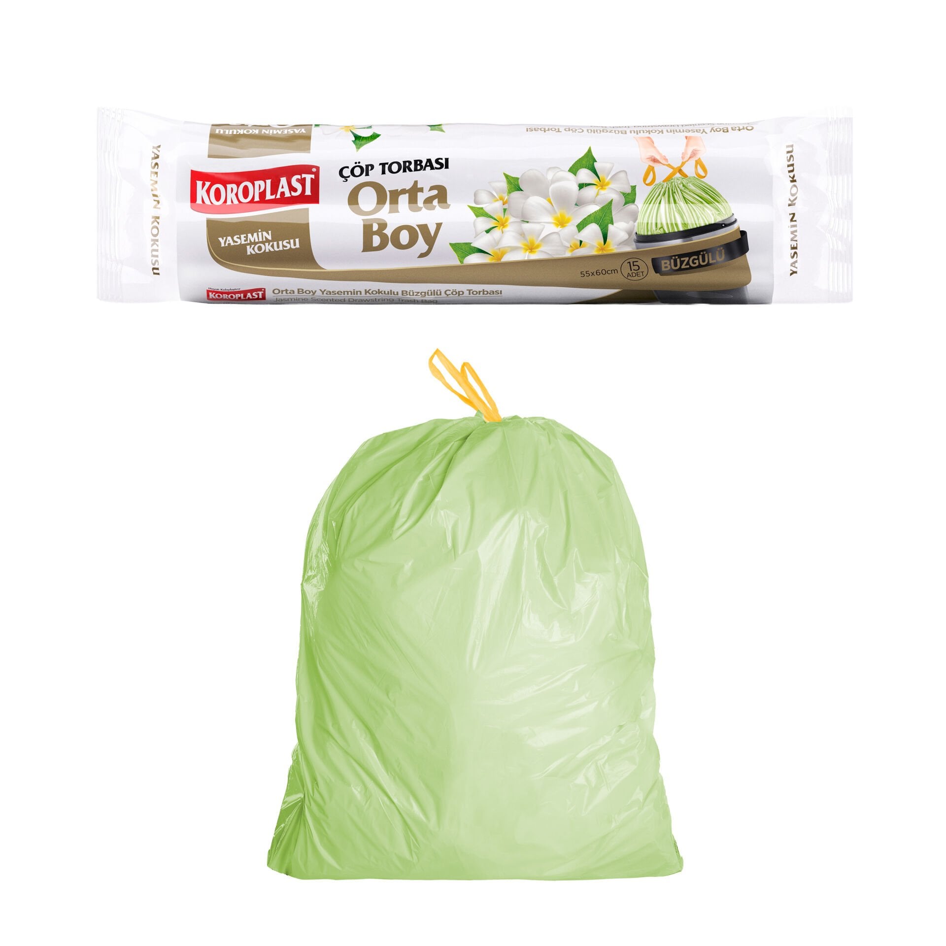 Koroplast Yasemin Kokulu Orta Boy Çöp Torbası 15 Adet