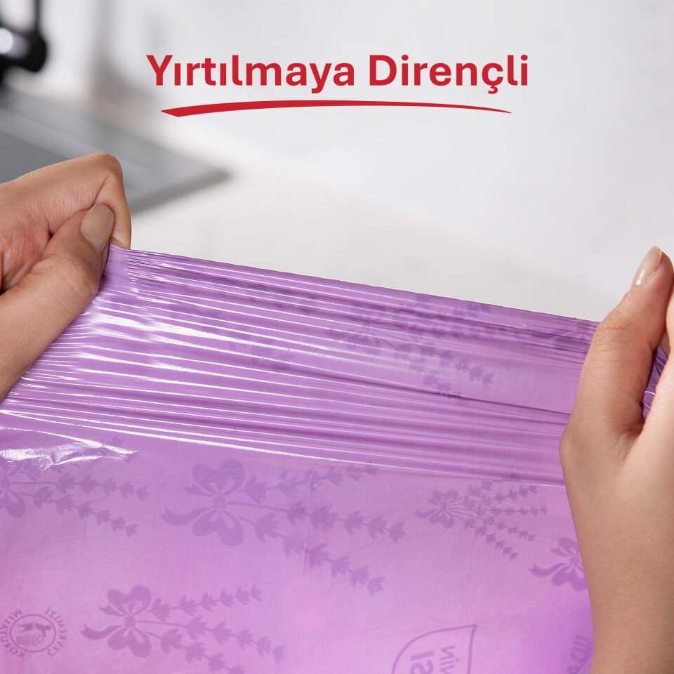 Koroplast Lavanta Kokulu Büzgülü Orta Boy Çöp Torbası 15 Adet