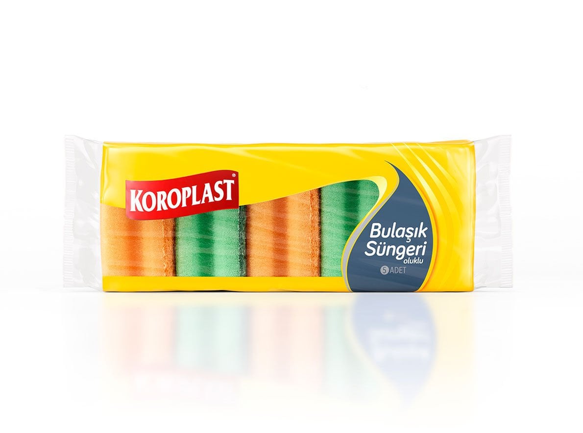 Koroplast Oluklu Bulaşık Süngeri 5'li